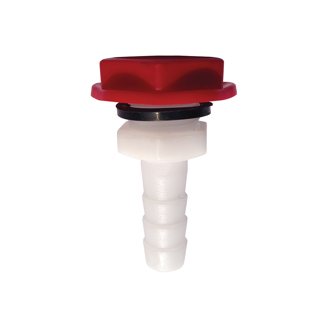 Hose connector outlet 1/2'' thread + gasket + nut