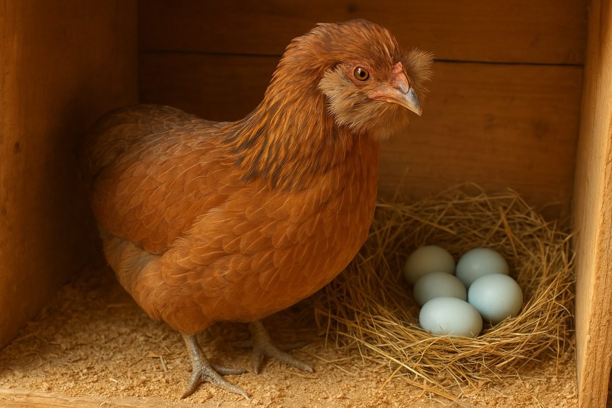 Gallina de gallina azul Araucana