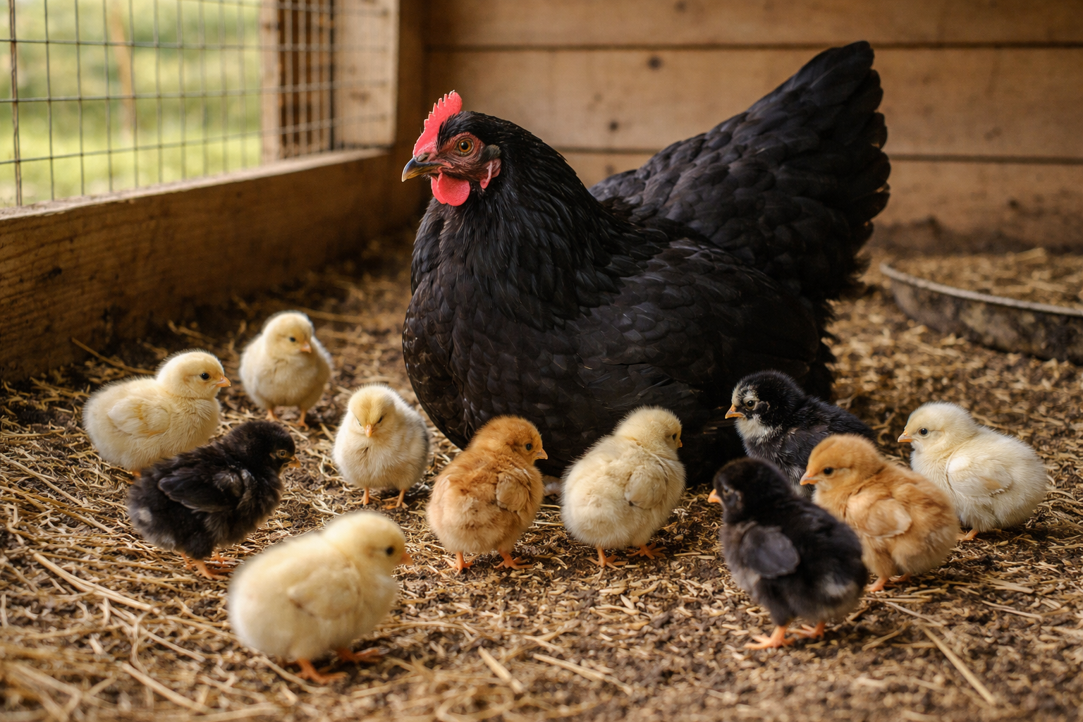 criar pollitos con gallinas